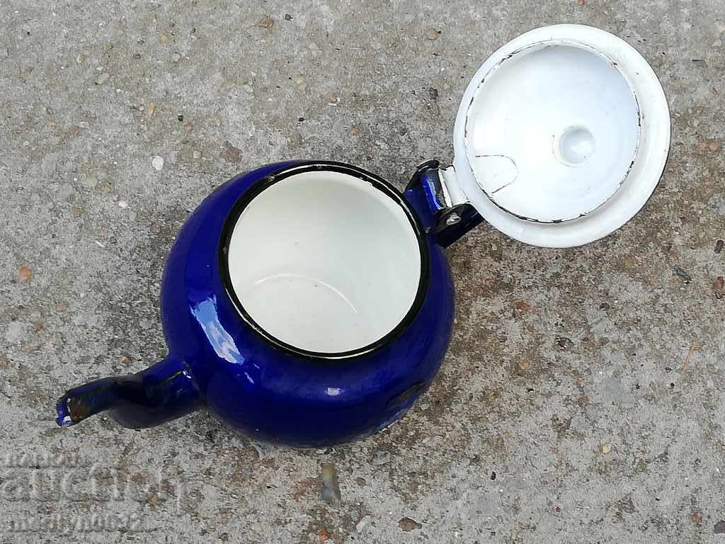 Enamelled teapot made of salt container with enamel - 7 Enamelled teapot made of salt container with enamel - 7