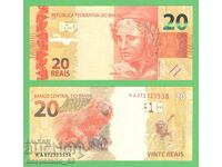 (¯`'•.¸ ΒΡΑΖΙΛΙΑ 20 reales 2010 UNC- ¸.•'´¯)