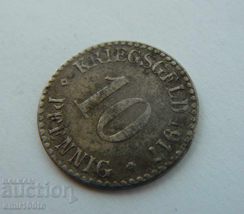 Auction 10 pfenig 1917 Notgeld Germany Auction 10 pfenig 1917 Notgeld Germany