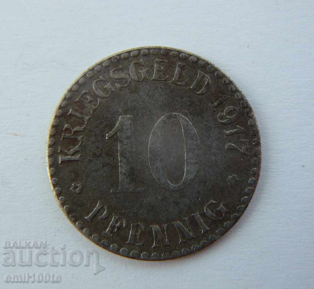 10 pfenig 1917 Notgeld Germania