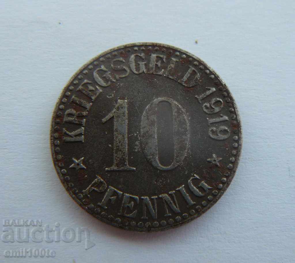 10 pfenig 1919 Notgeld Germania