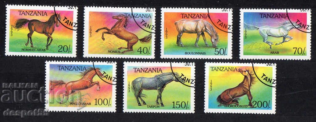 1993. Τανζανία. Άλογα + Μπλοκ.