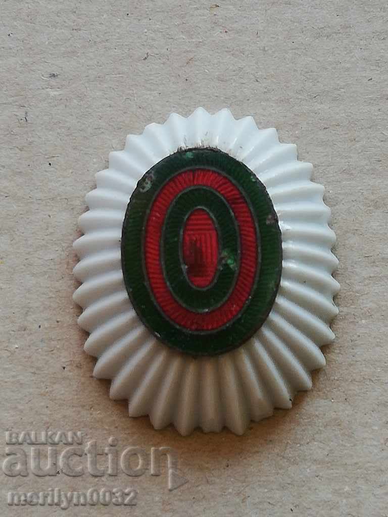 Cocardă dintr-o uniformă de șapcă de ofițer Regatul Bulgariei