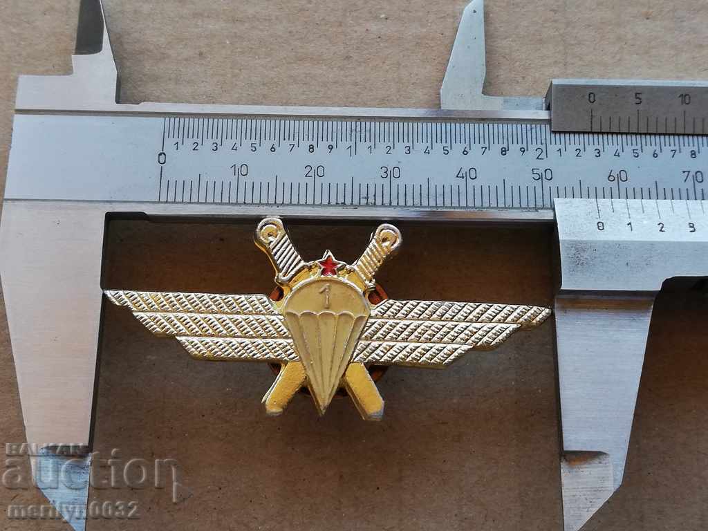 Delivery of Breasted parachute medal