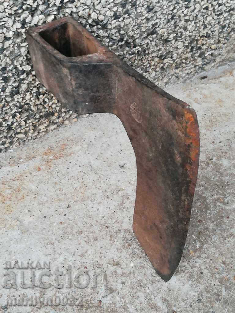 Military ax seal marking tool WW1 wrought iron - 7