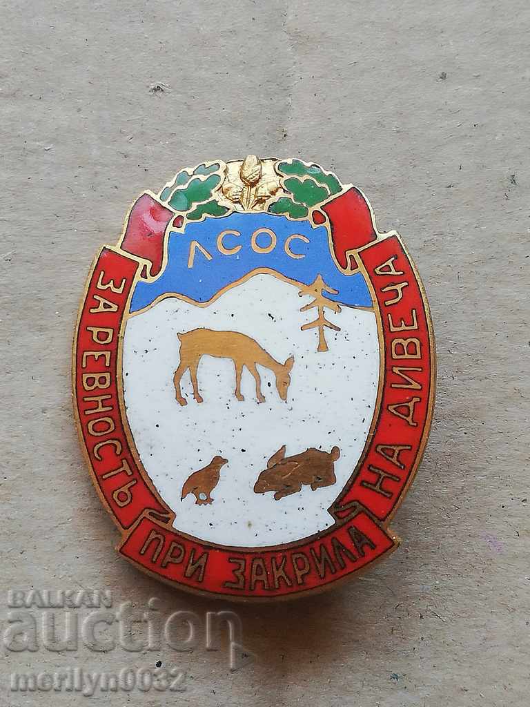 Природозащитен знак Царство България значка медал