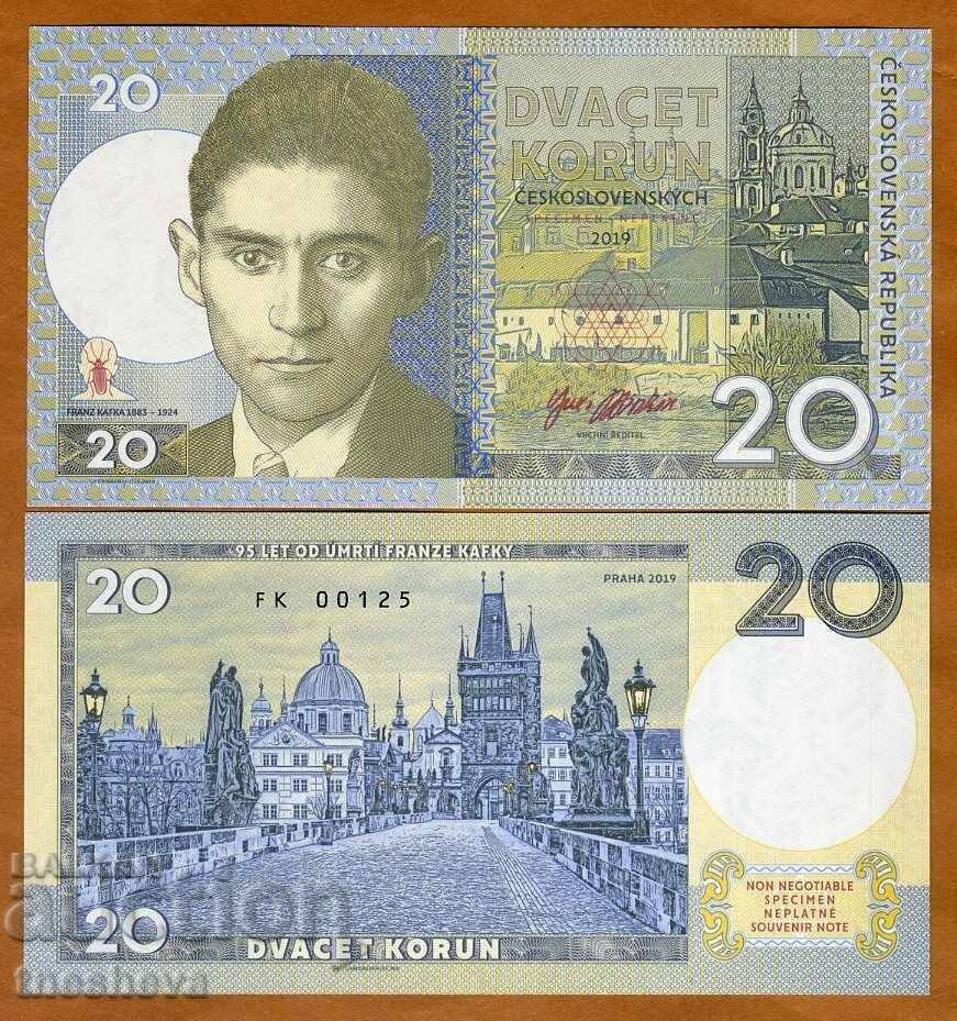 Cehoslovacia, 20 Korun, 2019 Franz Kafka