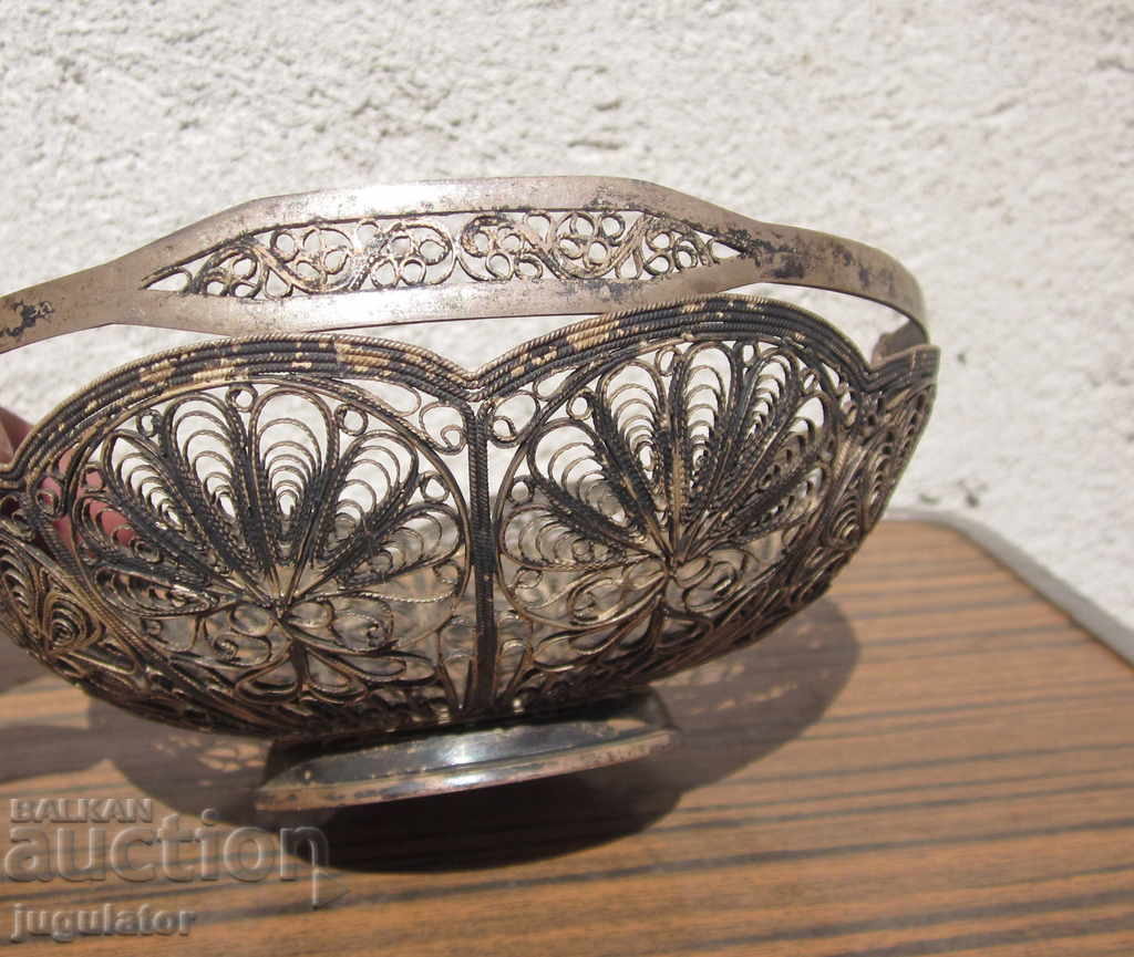 Delivery of old Russian silver filigree candy box - marked Delivery of old Russian silver filigree candy box - marked