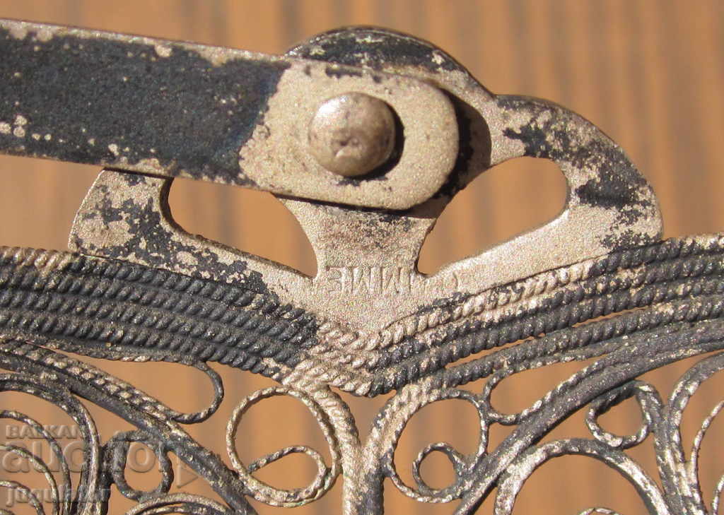 old Russian silver filigree candy box - marked - 5 old Russian silver filigree candy box - marked - 5