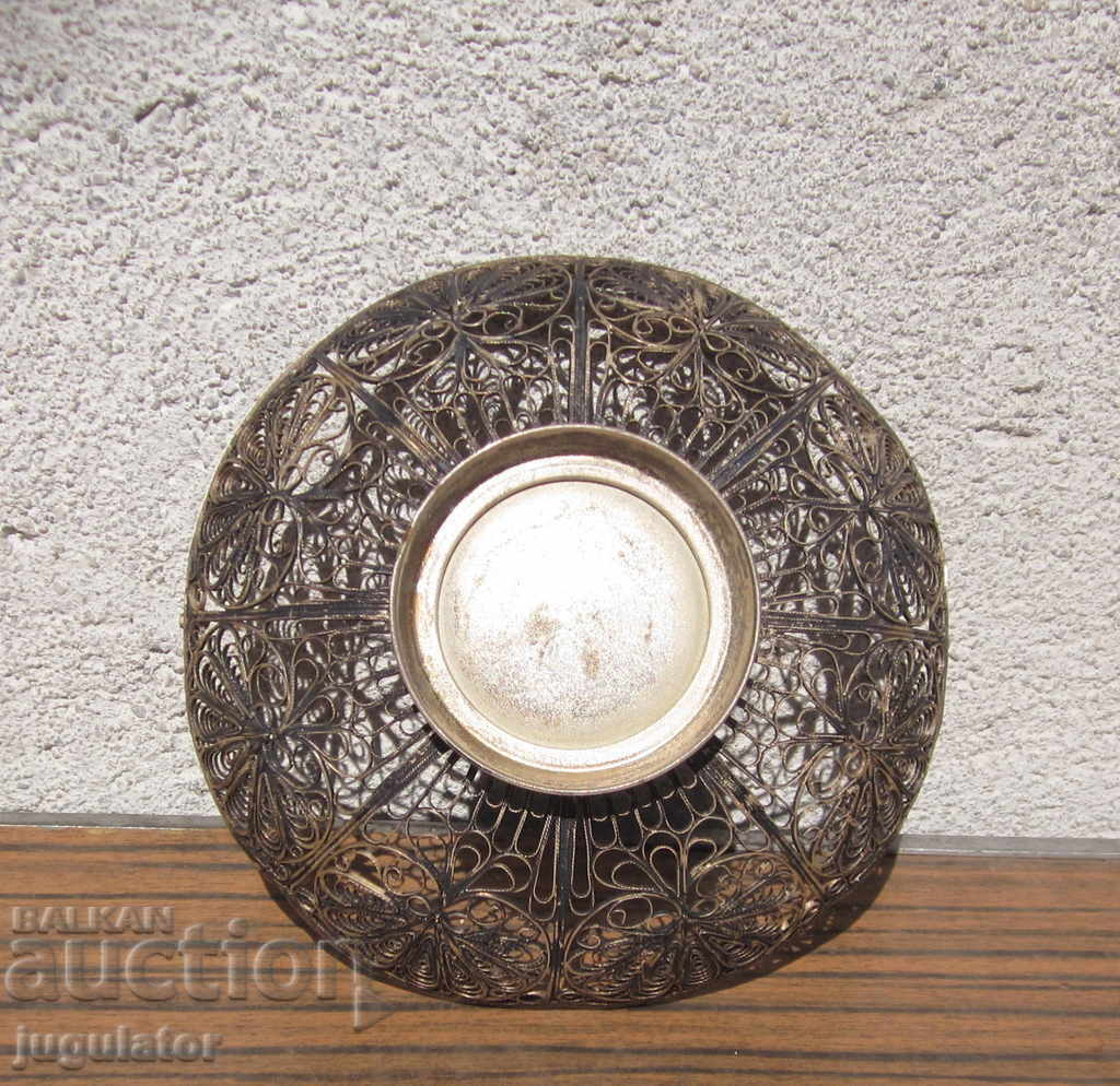 old Russian silver filigree candy box - marked - 6 old Russian silver filigree candy box - marked - 6