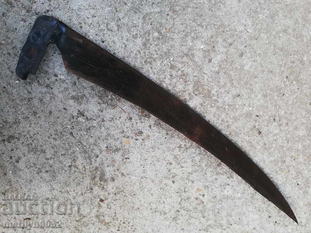 Old hand-forged mowing hair, wrought iron - 5
