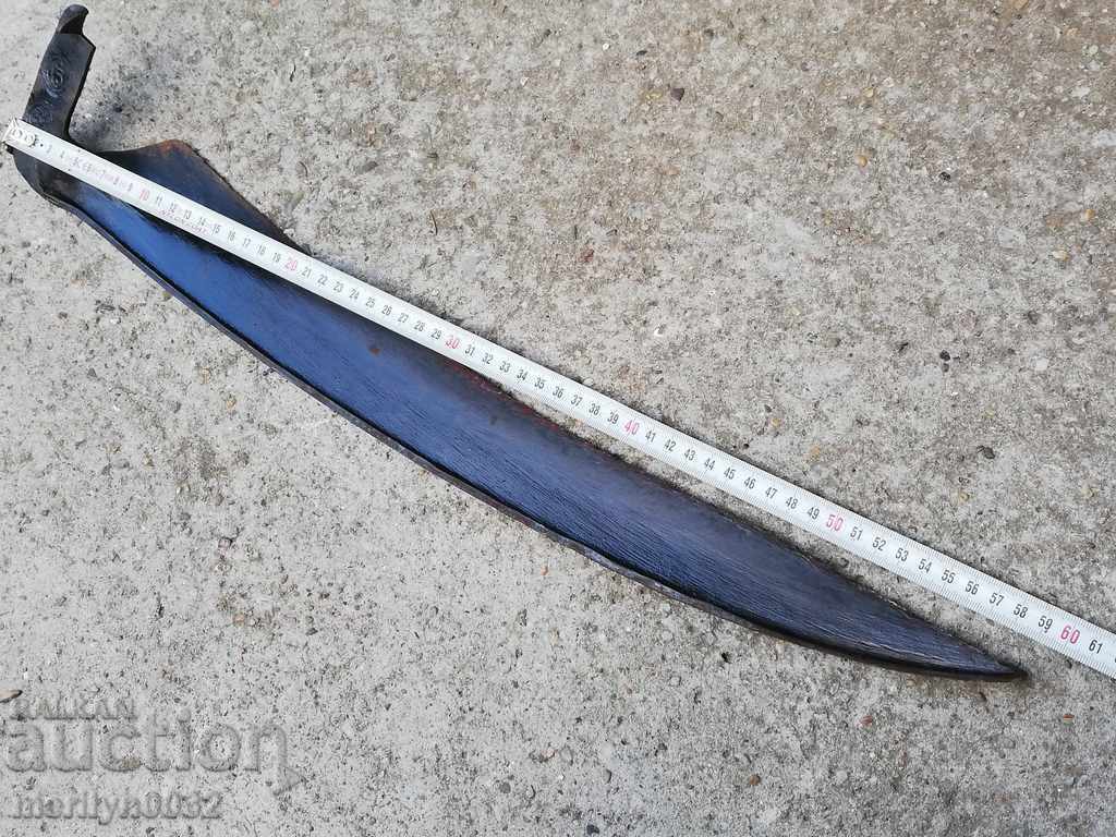 Old hand-forged mowing hair, wrought iron - 6