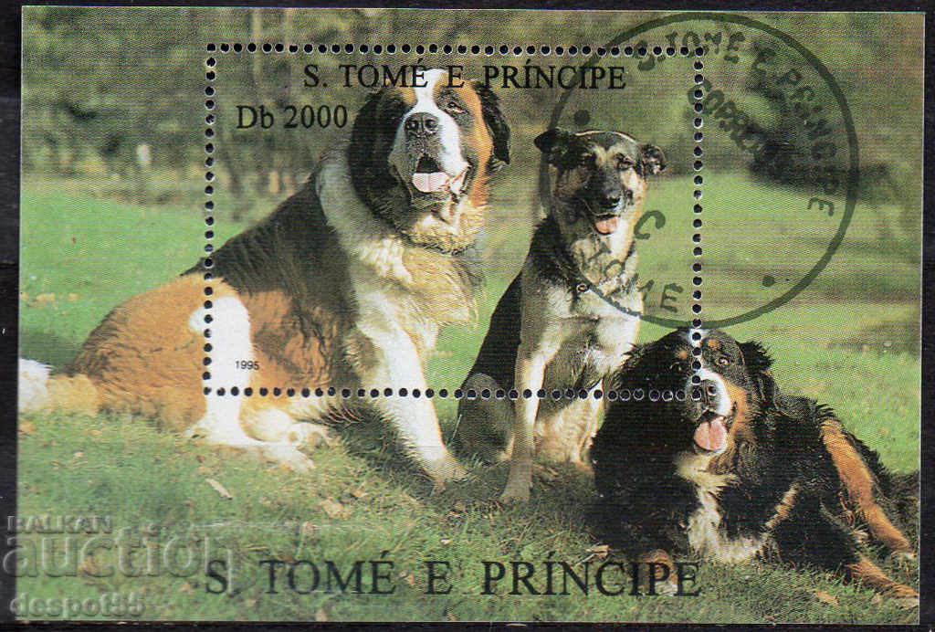 1995. Sao Tome and Principe. Dogs. Block.