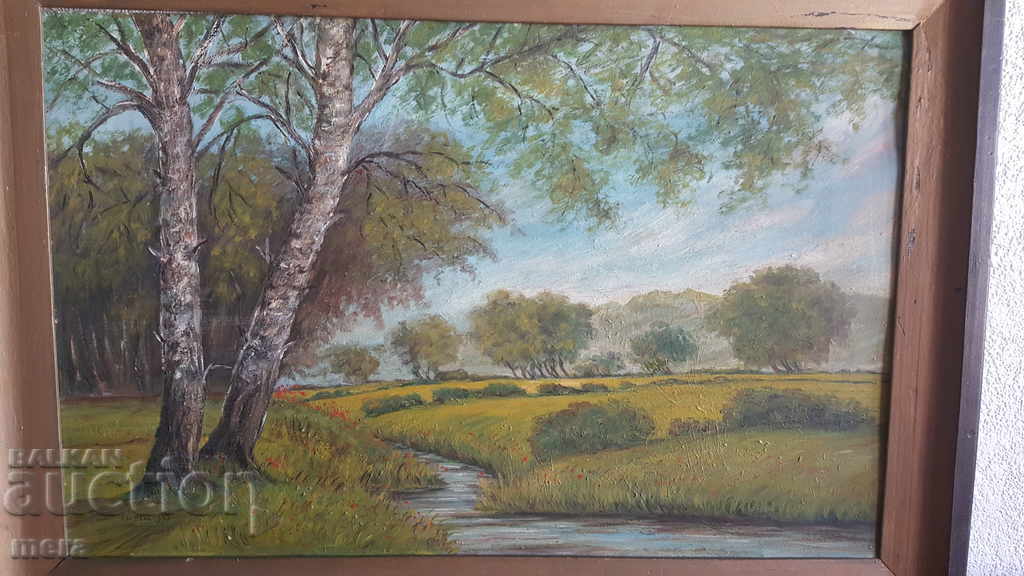 Beautiful large well preserved antique painting with price 450.00 BGN | € 230.08 Beautiful large well preserved antique painting with price 450.00 BGN | € 230.08