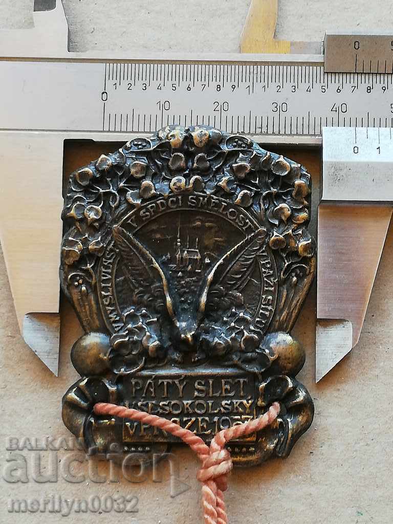 Auction Czech Badge 1907 Gymnastic Sign of Youthful Legion Auction Czech Badge 1907 Gymnastic Sign of Youthful Legion