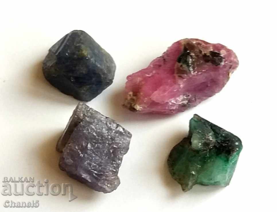 NATURAL RUBY, SAPPHIR, EMERALD AND TANZANITE - 16.40 kt (212) with price 27.00 BGN | € 13.80 NATURAL RUBY, SAPPHIR, EMERALD AND TANZANITE - 16.40 kt (212) with price 27.00 BGN | € 13.80