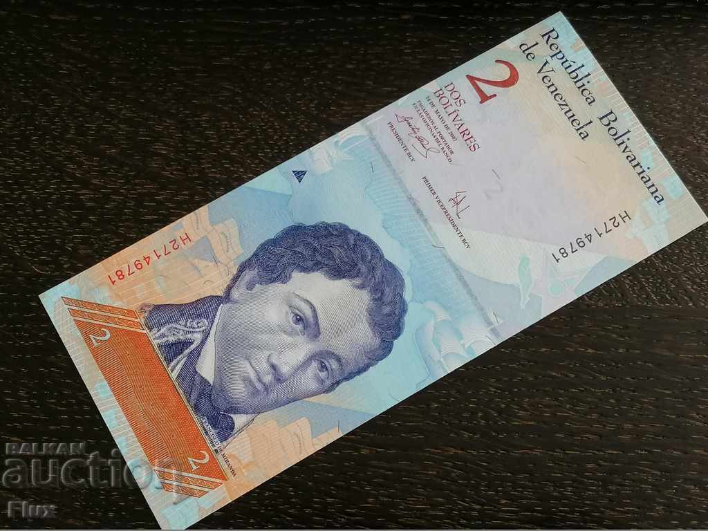 Licitație Bancnotă - Venezuela - 2 bolivari UNC | 2007 Licitație Bancnotă - Venezuela - 2 bolivari UNC | 2007