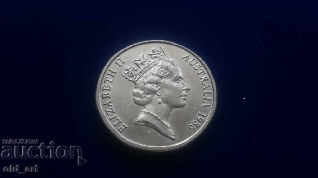 Auction  Coin - Australia, 1 dollar 1986, Year of Peace, Rev.