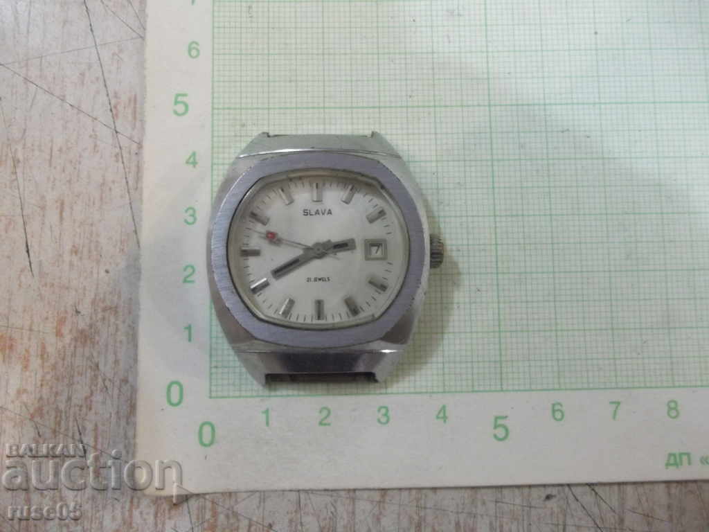 Clock "SLAVA" with sensor male Soviet working - 10
