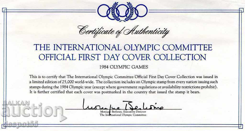Auction 1984. International Olympic Committee. Official Edition. Auction 1984. International Olympic Committee. Official Edition.