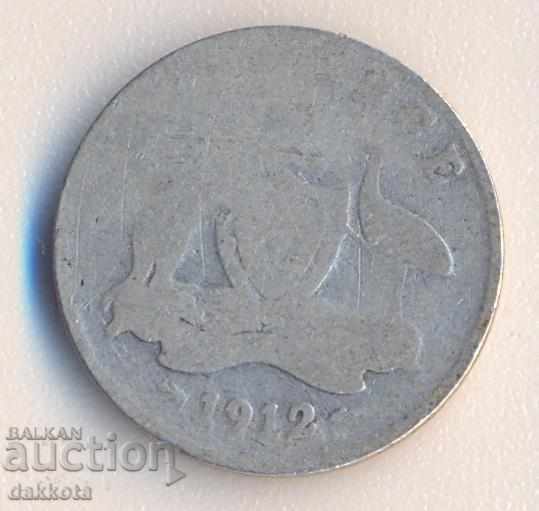Australia 6 pence 1912
