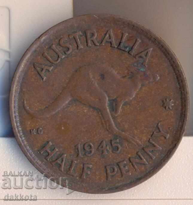 Australia 1/2 penny 1945