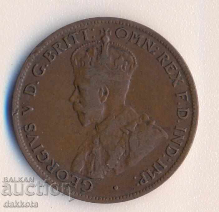 Australia 1/2 penny 1922 with price 8.00 BGN | € 4.09