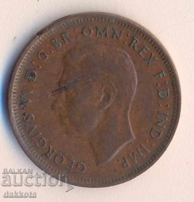 Australia 1/2 penny 1945 with price 3.60 BGN | € 1.84 Australia 1/2 penny 1945 with price 3.60 BGN | € 1.84