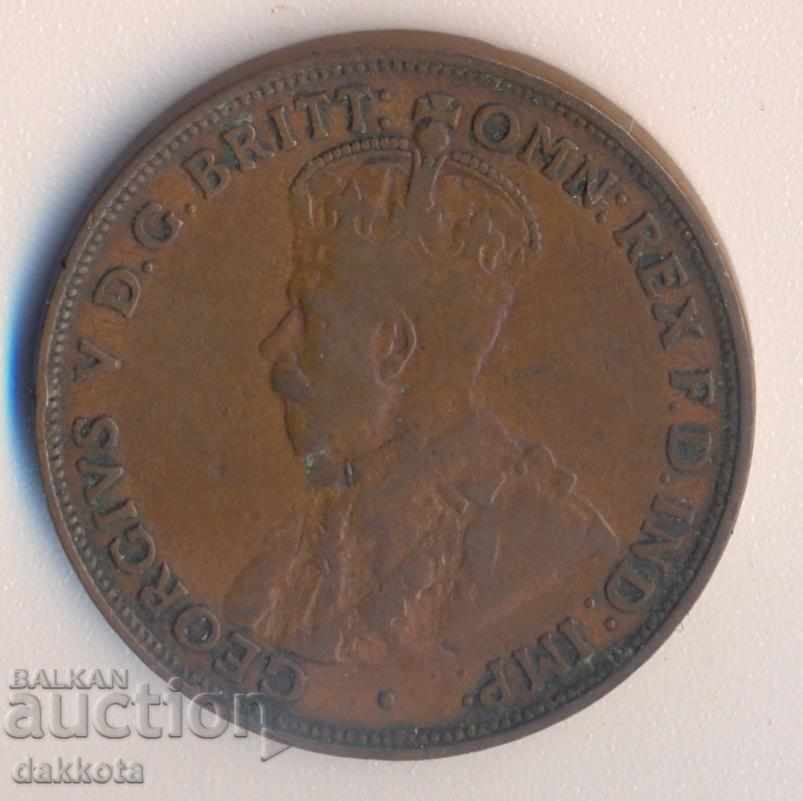 Australia penny 1922 with price 5.50 BGN | € 2.81