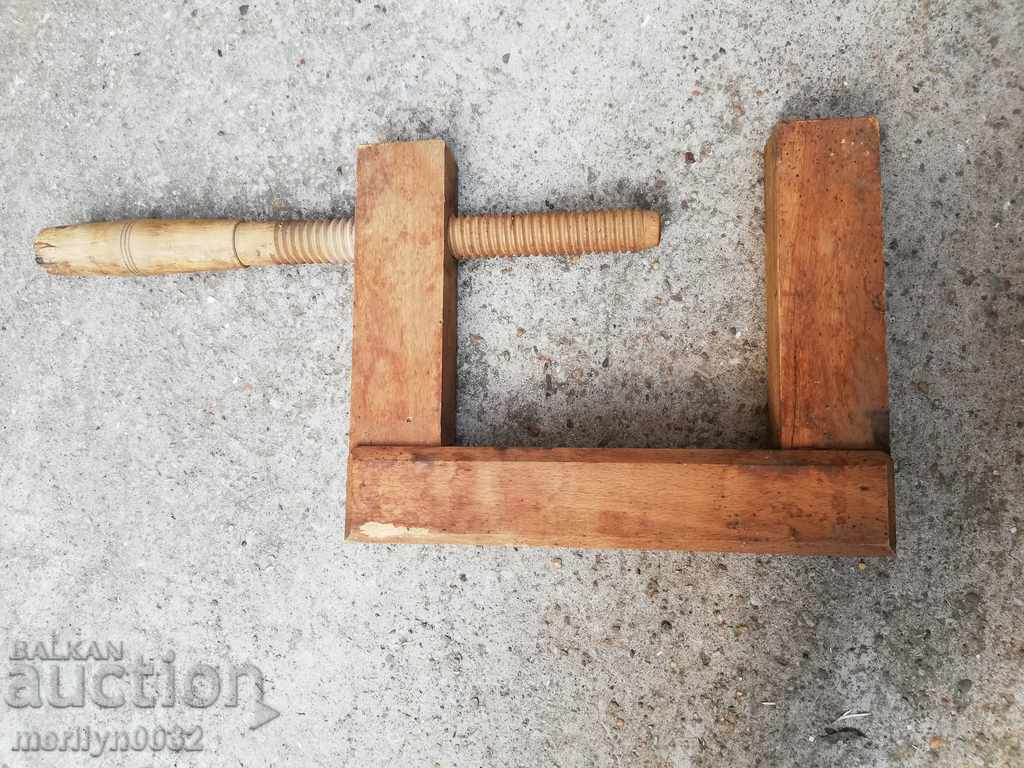 An old carpentry, vise, wooden - 5 An old carpentry, vise, wooden - 5