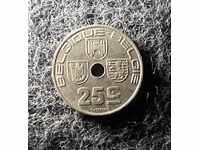 25 cents Belgium 1939