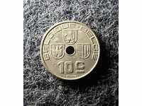 10 centi Belgia 1938
