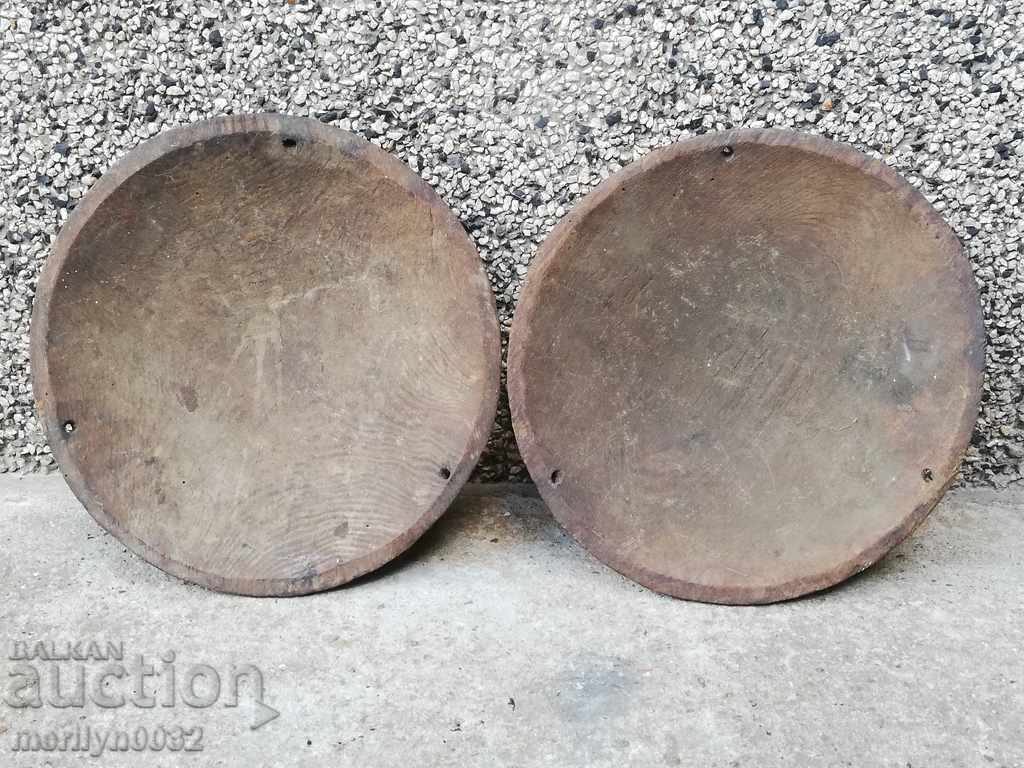 Capace din lemn pentru cântar vechi, balanță, cântar primitiv