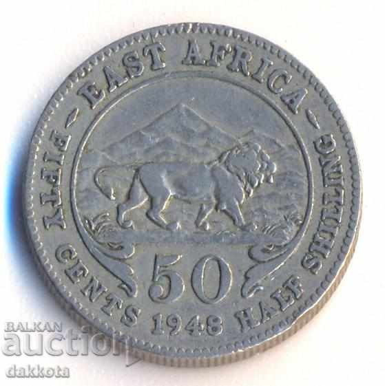 British East Africa 50 cents 1948