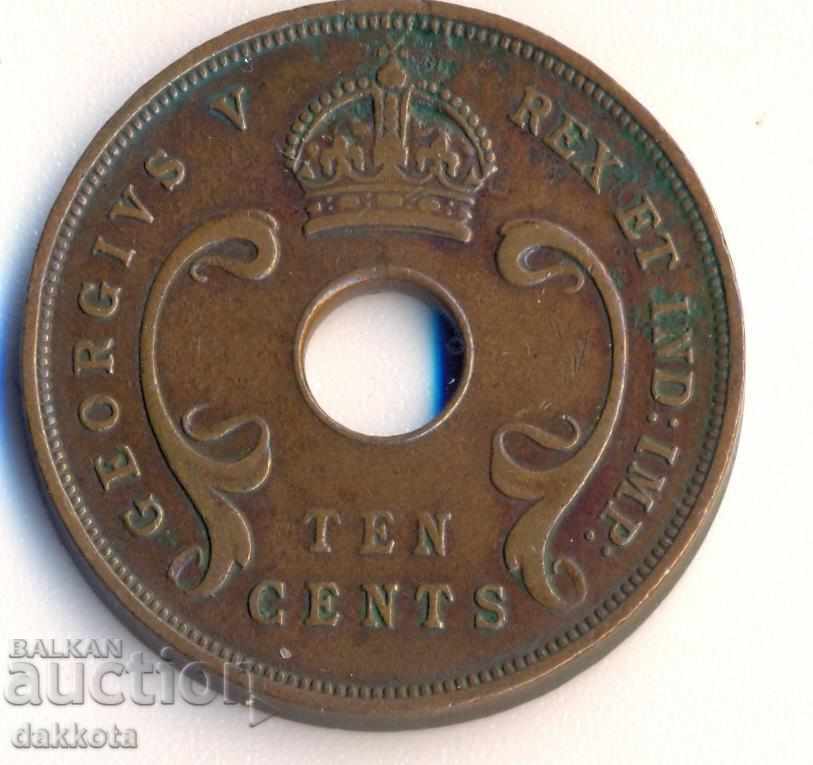 British East Africa 10 cents 1922 with price 10.00 BGN | € 5.11