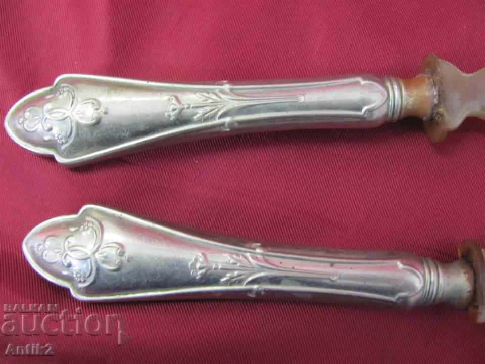 Livrarea XIX secolă antică lingură și furcă de servire Livrarea XIX secolă antică lingură și furcă de servire