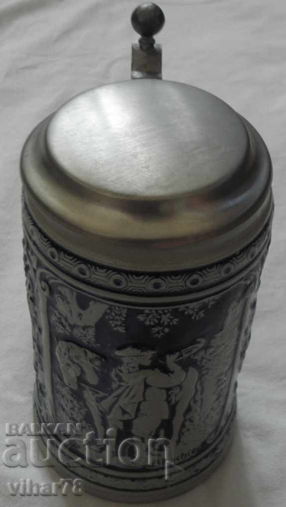 BEAUTIFIED BEER CUP WITH LID