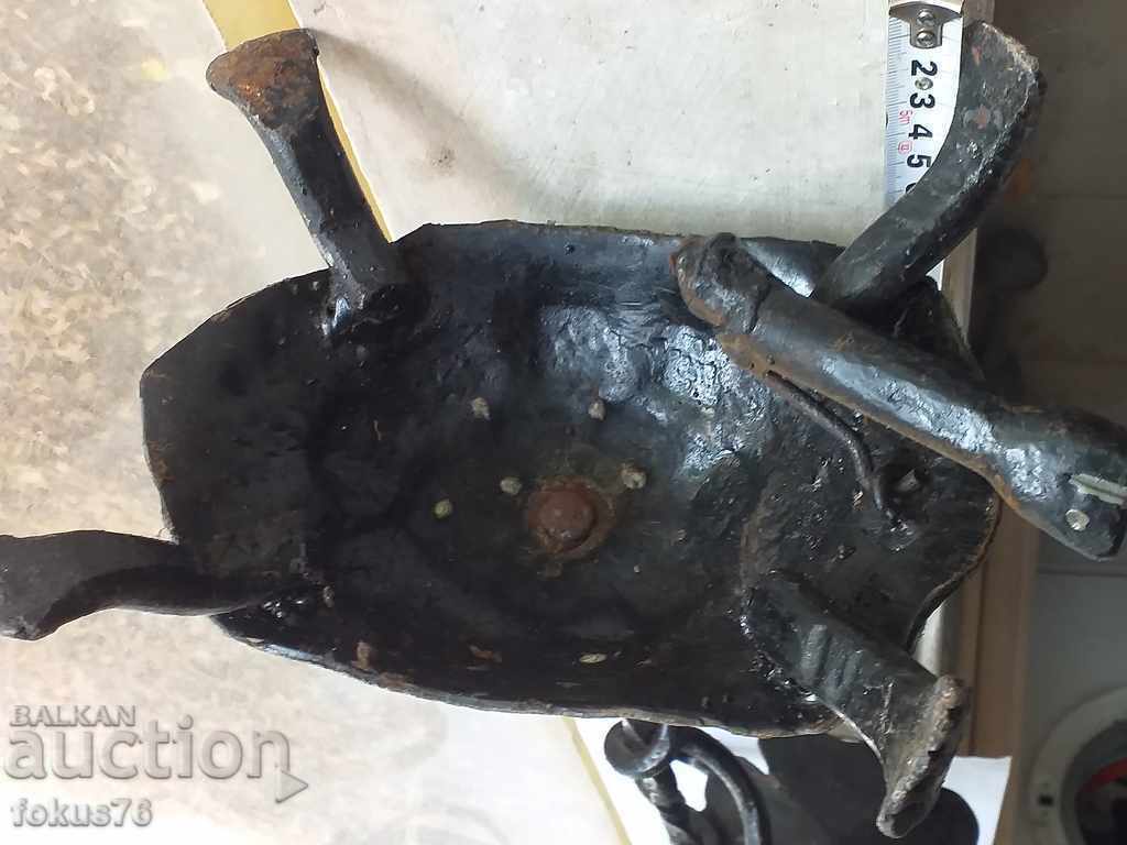 OLD WROUGHT IRON TORTOISE SNAKE STAND - 6