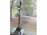 OLD WROUGHT IRON TORTOISE SNAKE STAND