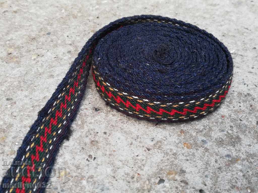 Old hand-woven sash sash belt costume - 7
