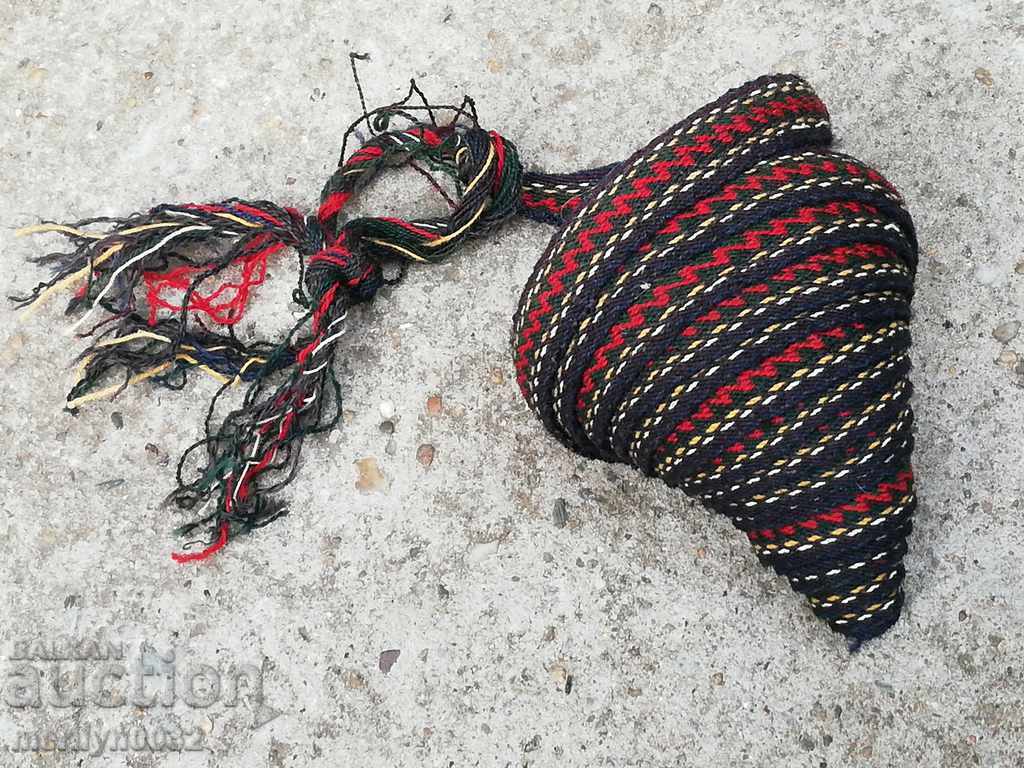 Auction  Old hand-woven sash sash belt costume