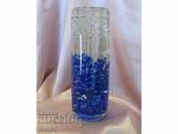 Old Crystal Glass Vase handmade