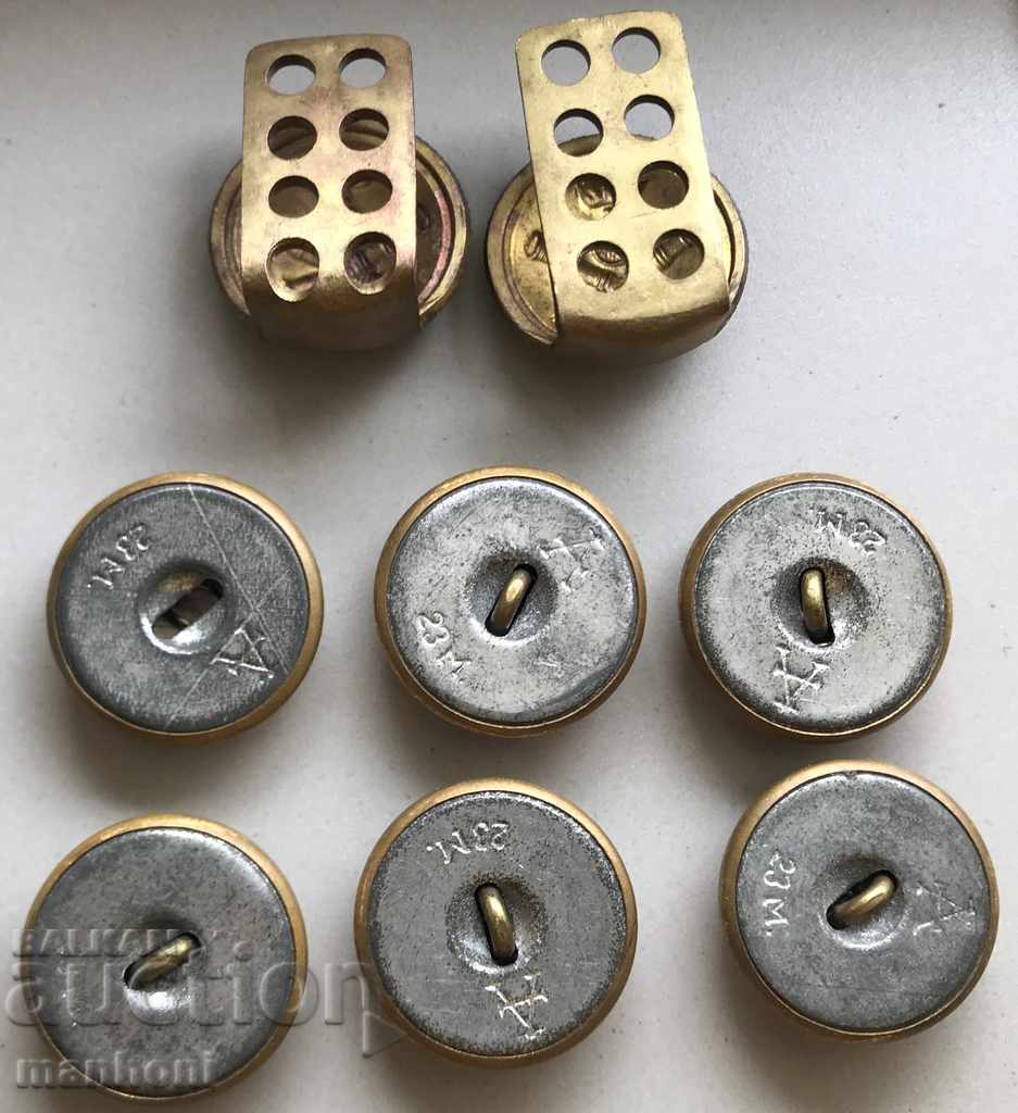 4044 Kingdom of Bulgaria Artillery Button Set 6 Large with price 70.00 BGN | € 35.79