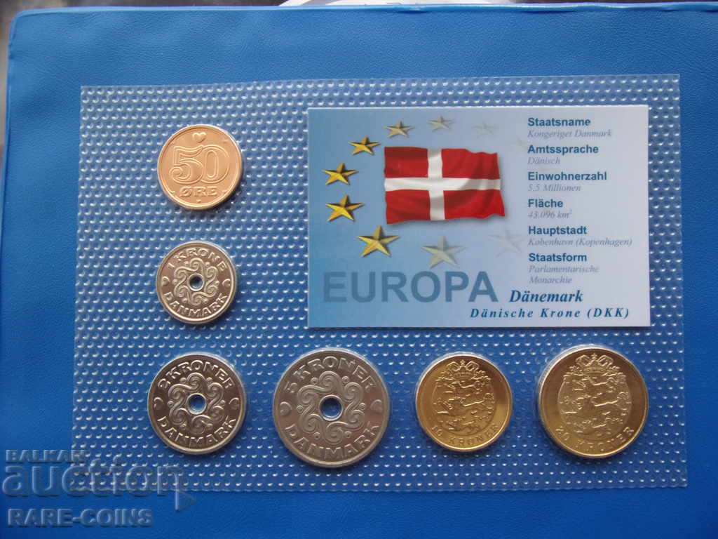 RS (1)  Дания Сет 6 Монети със сертификат