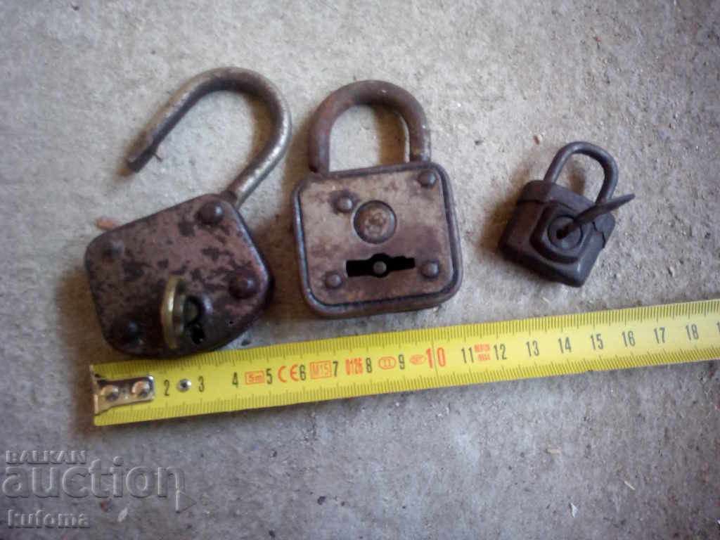 Old padlocks 3 pieces