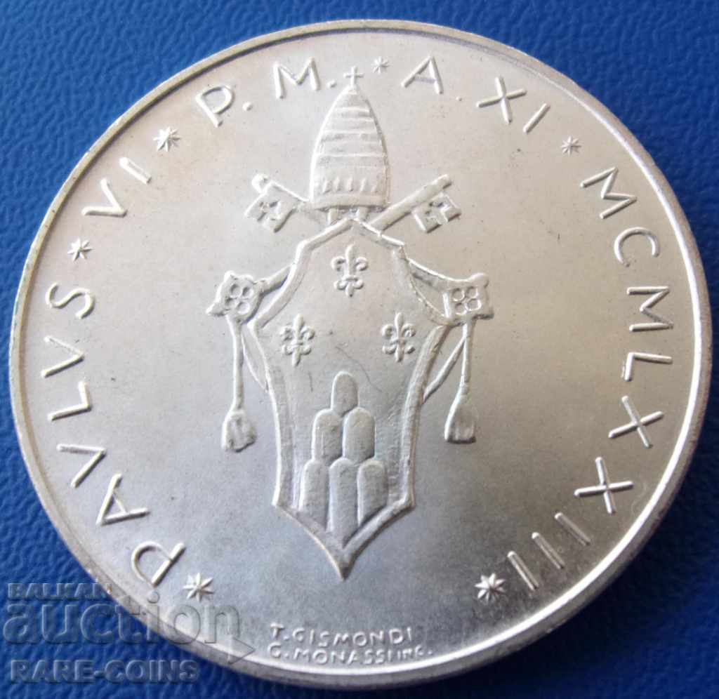 RS (3) Batikana Paul VI 500 Lire 1973 ασημένιο πρωτότυπο