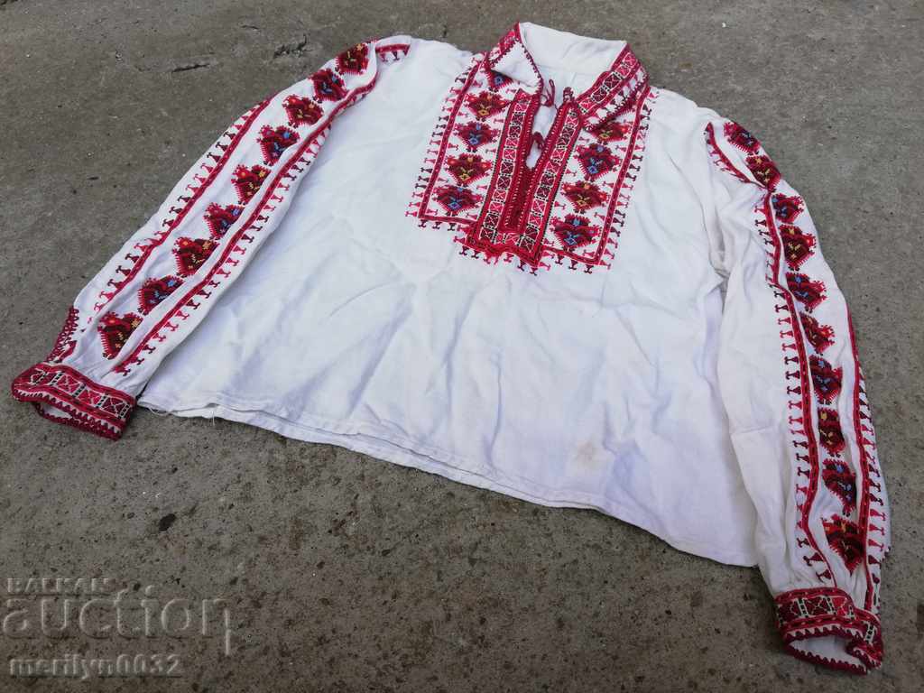 Cămașă țesută pentru copii cu broderie bulgară, broderie costum popular - 7