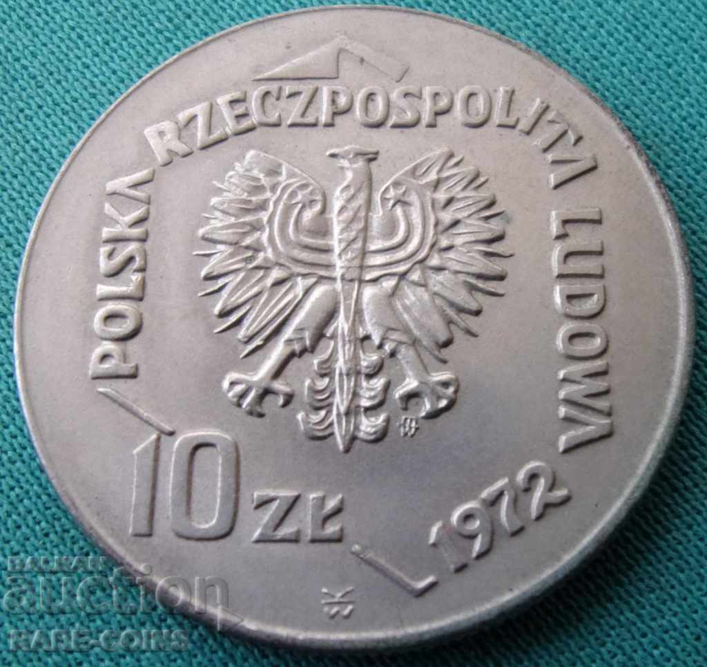 RS (3) Poland 10 Zloty 1972 UNC
