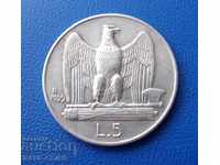 RS (5) Italy 5 Lireti 1929 Silver UNC