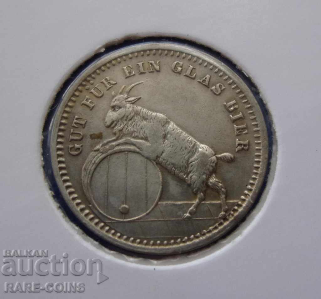 RS (5)  Германия Сребърен Жетон 1850 - 1900 Rare